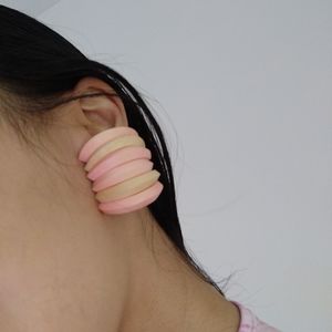 (3/$15) Vintage clip on wood colorful earrings